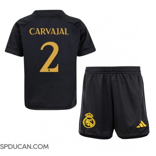 Dječji Nogometni Dres Real Madrid Daniel Carvajal #2 Rezervni 2023-24 Kratak Rukav (+ Kratke hlače)
